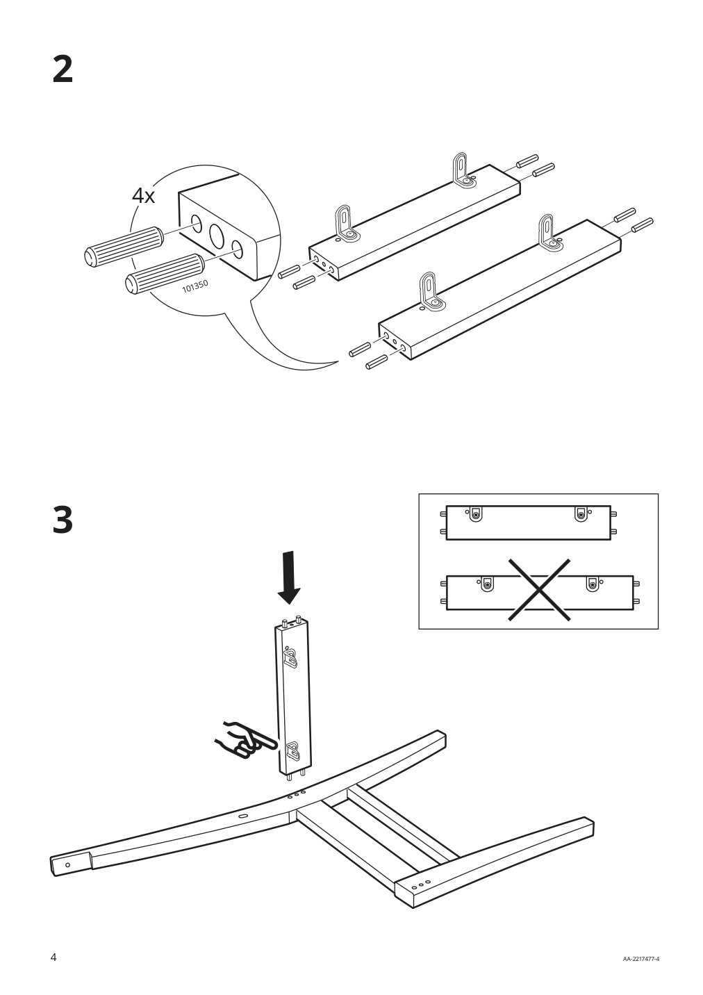 Assembly instructions for IKEA Ingolf chair brown black nolhaga gray beige | Page 4 - IKEA INGATORP / INGOLF table and 4 chairs 094.833.34