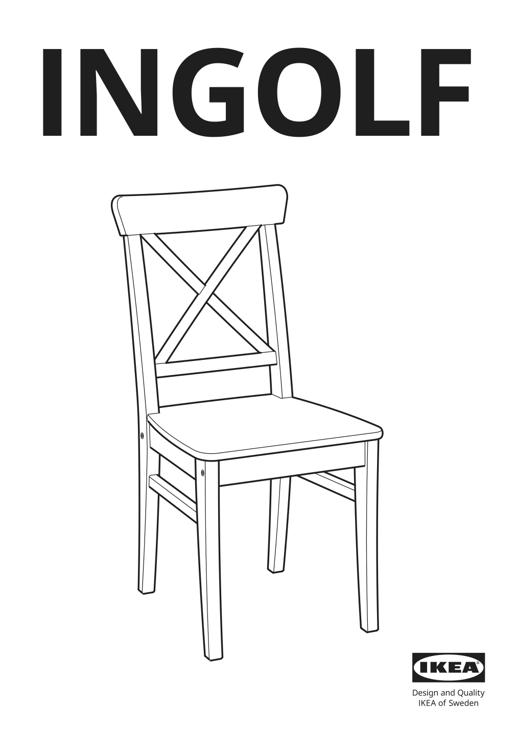 Assembly instructions for IKEA Ingolf chair brown black | Page 1 - IKEA DANDERYD / INGOLF table and 4 chairs 095.442.81