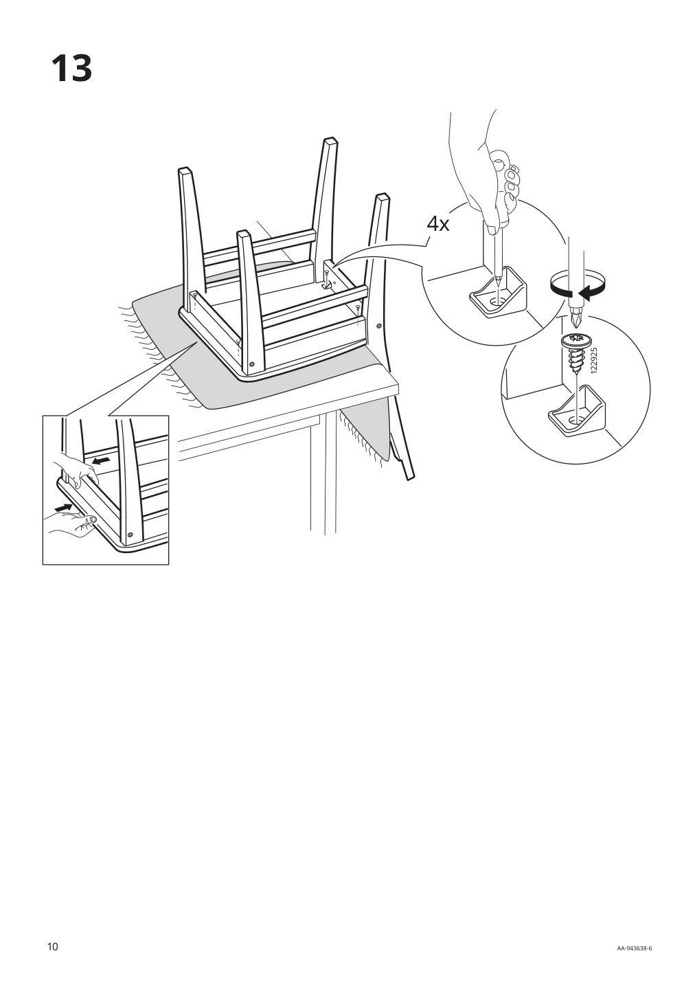 Assembly instructions for IKEA Ingolf chair brown black | Page 10 - IKEA DANDERYD / INGOLF table and 4 chairs 095.442.81