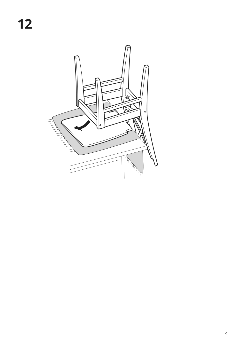 Assembly instructions for IKEA Ingolf chair brown black | Page 9 - IKEA DANDERYD / INGOLF table and 4 chairs 095.442.81