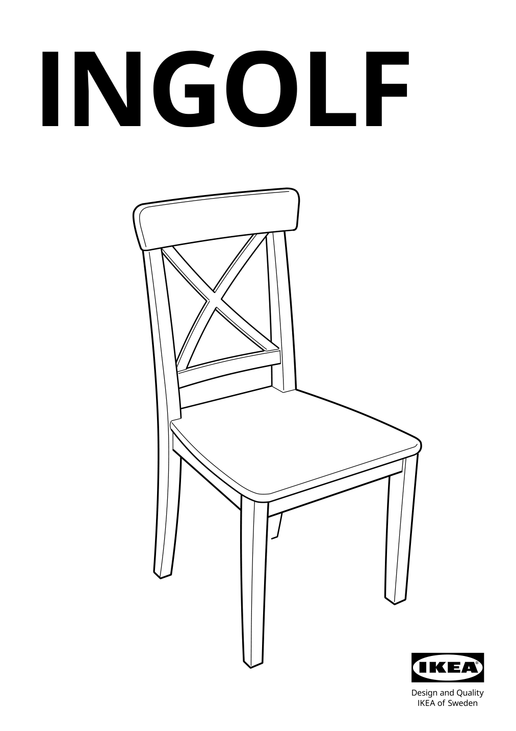 Assembly instructions for IKEA Ingolf chair white | Page 1 - IKEA INGOLF chair 193.998.20