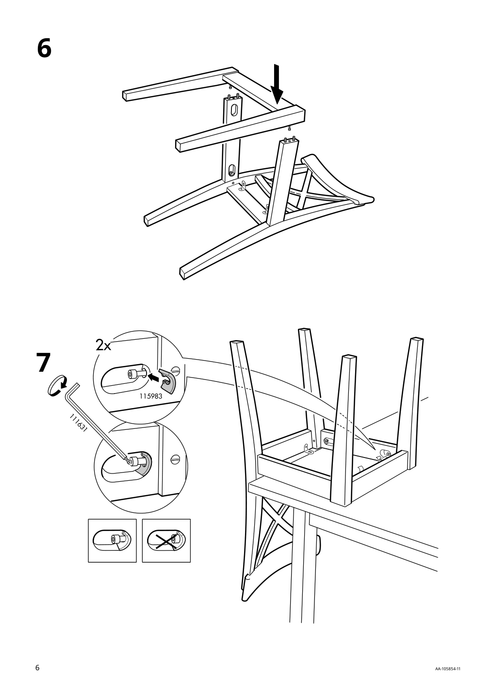 Assembly instructions for IKEA Ingolf chair white | Page 6 - IKEA INGOLF chair 193.998.20