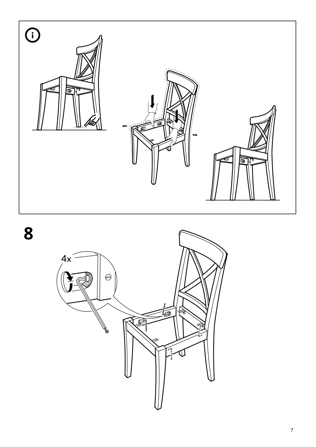 Assembly instructions for IKEA Ingolf chair white | Page 7 - IKEA INGOLF chair 193.998.20