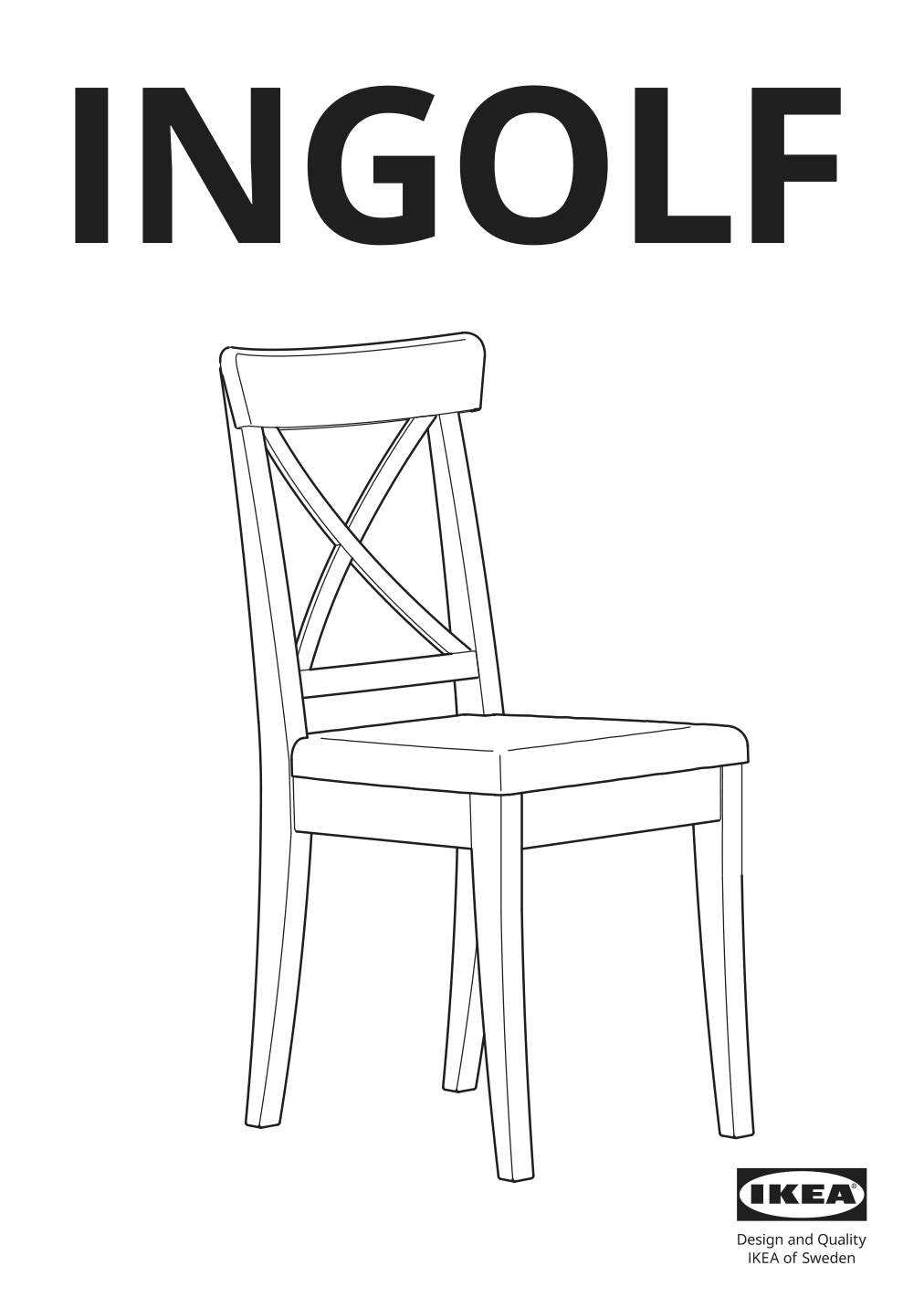 Assembly instructions for IKEA Ingolf chair white hallarp beige | Page 1 - IKEA INGATORP / INGOLF table and 4 chairs 394.826.96