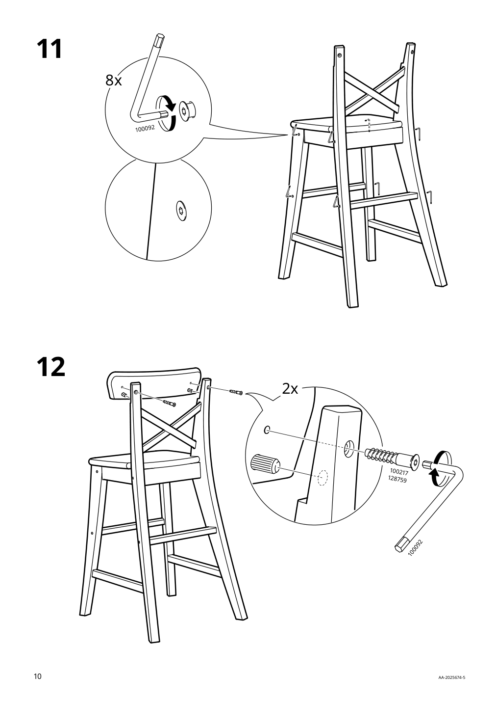 Assembly instructions for IKEA Ingolf junior chair antique stain | Page 10 - IKEA INGOLF junior chair 603.538.38