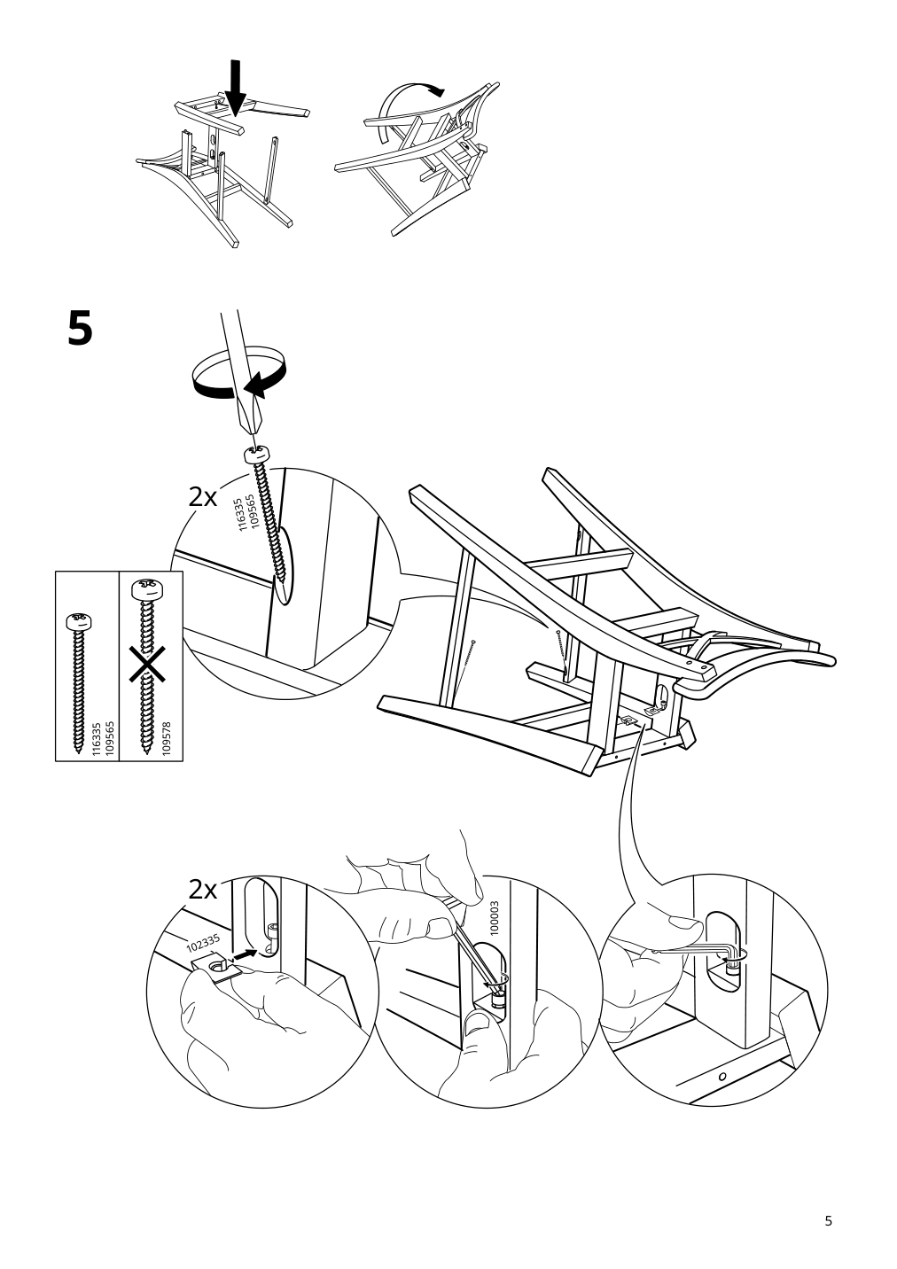 Assembly instructions for IKEA Ingolf junior chair white | Page 5 - IKEA INGOLF junior chair 901.464.56