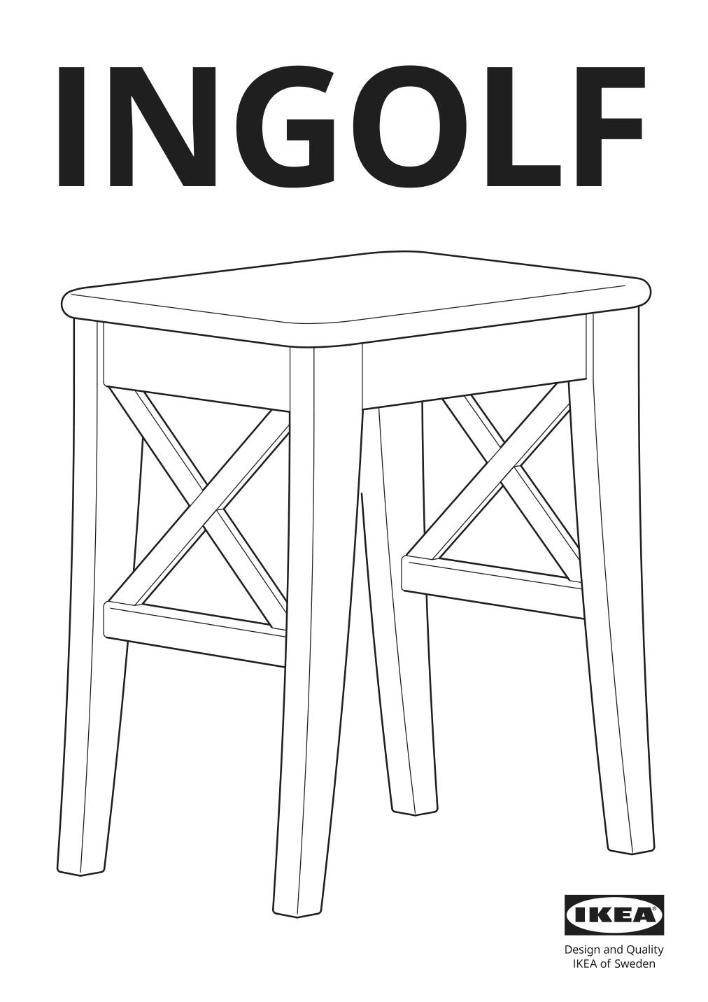 Assembly instructions for IKEA Ingolf stool white | Page 1 - IKEA INGOLF stool 001.522.82