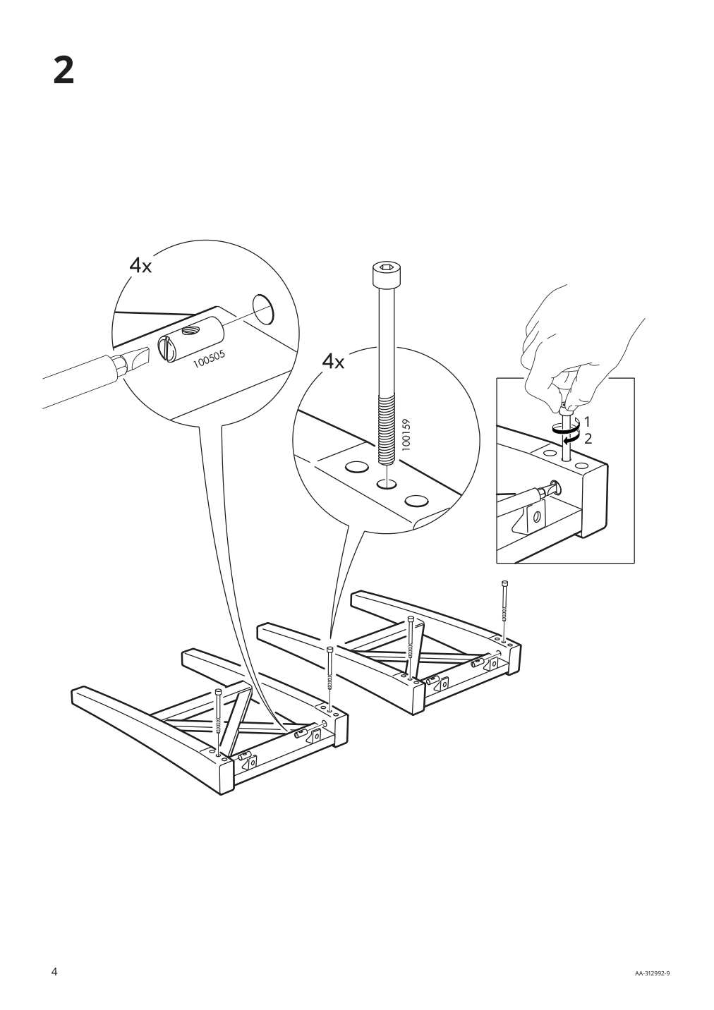 Assembly instructions for IKEA Ingolf stool white | Page 4 - IKEA INGOLF stool 001.522.82