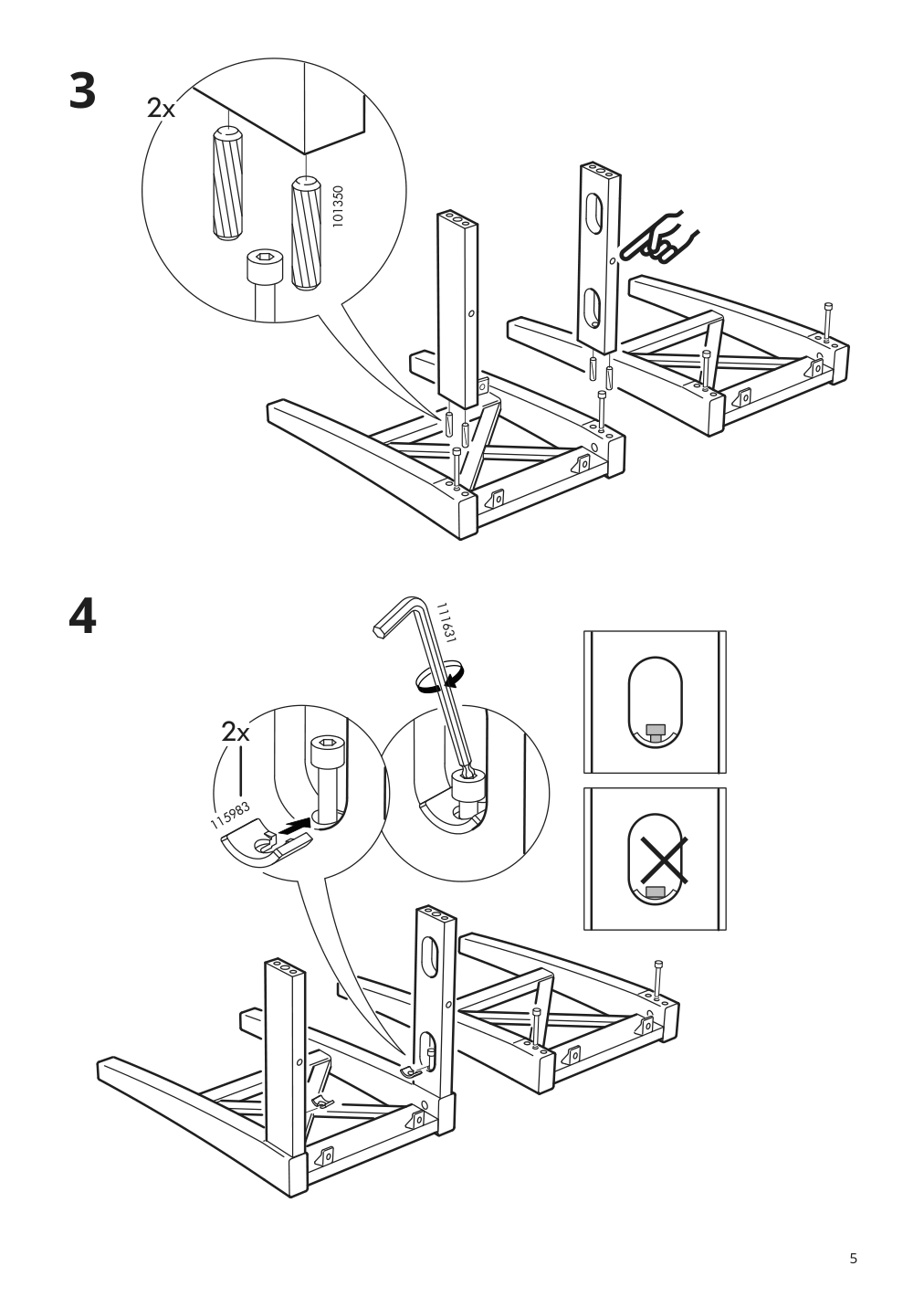 Assembly instructions for IKEA Ingolf stool white | Page 5 - IKEA INGOLF stool 001.522.82