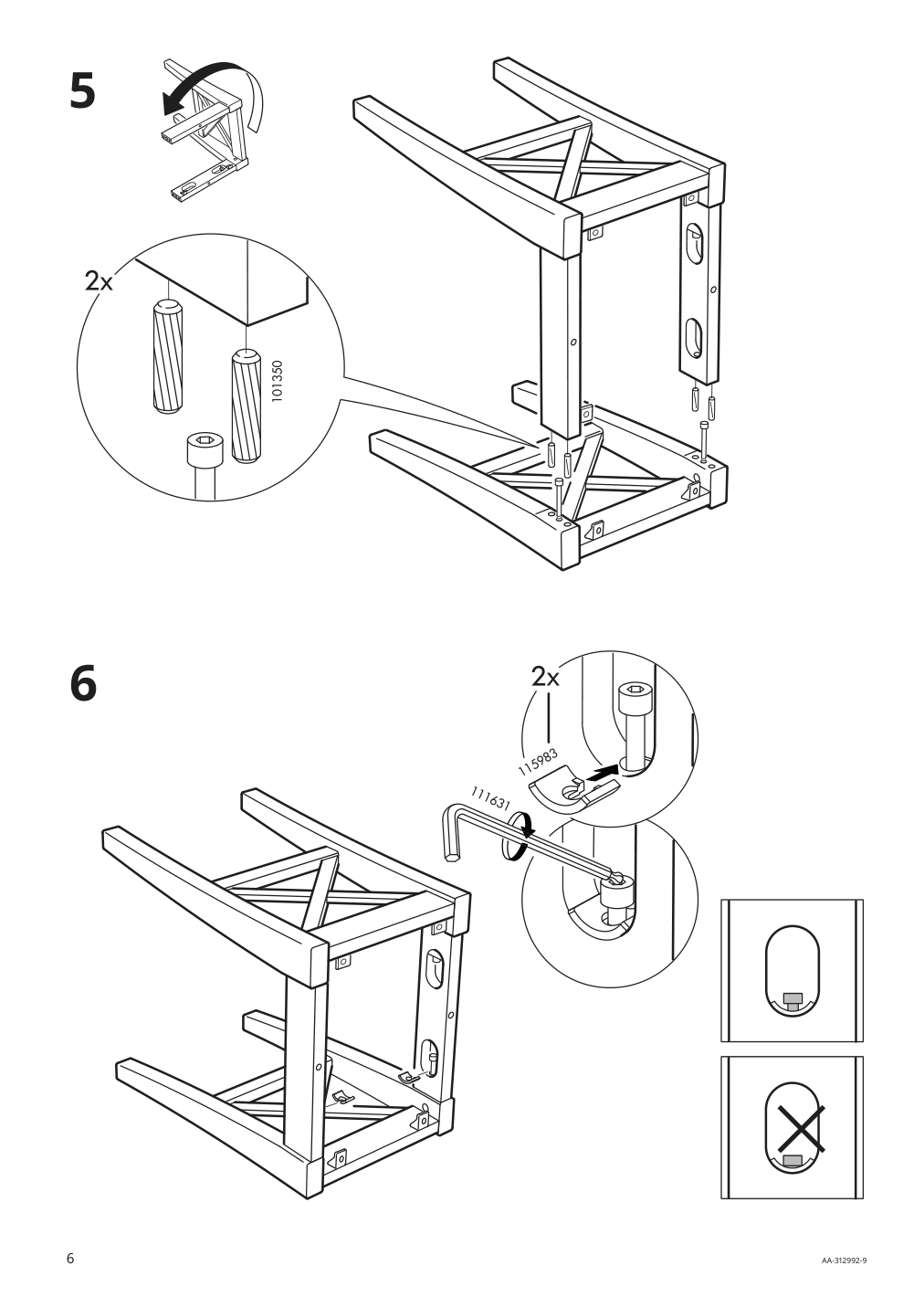 Assembly instructions for IKEA Ingolf stool white | Page 6 - IKEA INGOLF stool 001.522.82