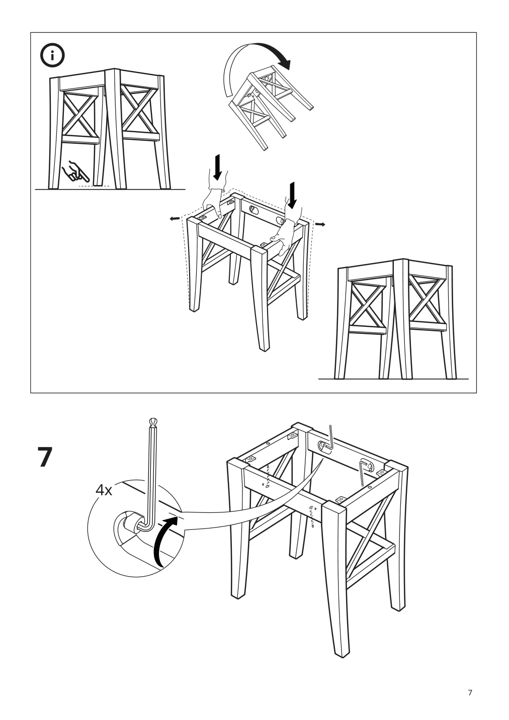 Assembly instructions for IKEA Ingolf stool white | Page 7 - IKEA INGOLF stool 001.522.82