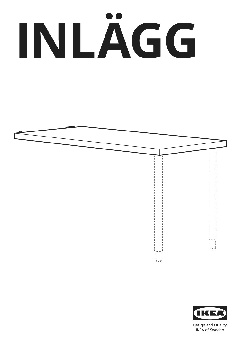 Assembly instructions for IKEA Inlaegg connection hardware | Page 1 - IKEA KALLAX / LAGKAPTEN workstation 594.816.53