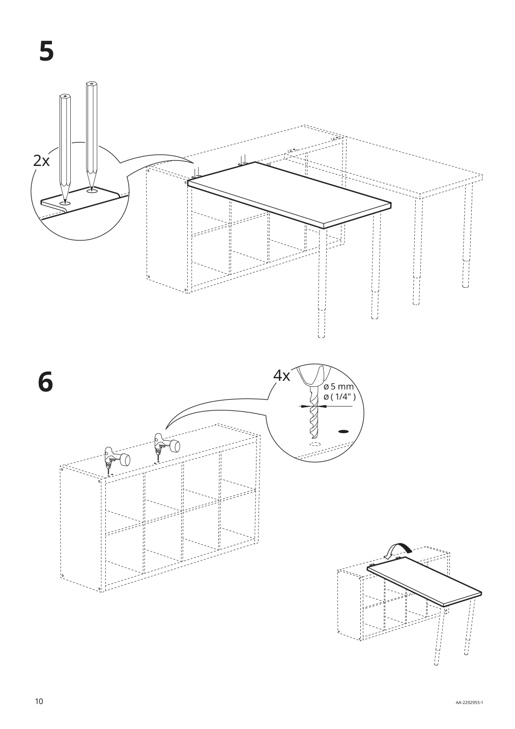 Assembly instructions for IKEA Inlaegg connection hardware | Page 10 - IKEA KALLAX / LINNMON workstation 594.816.91