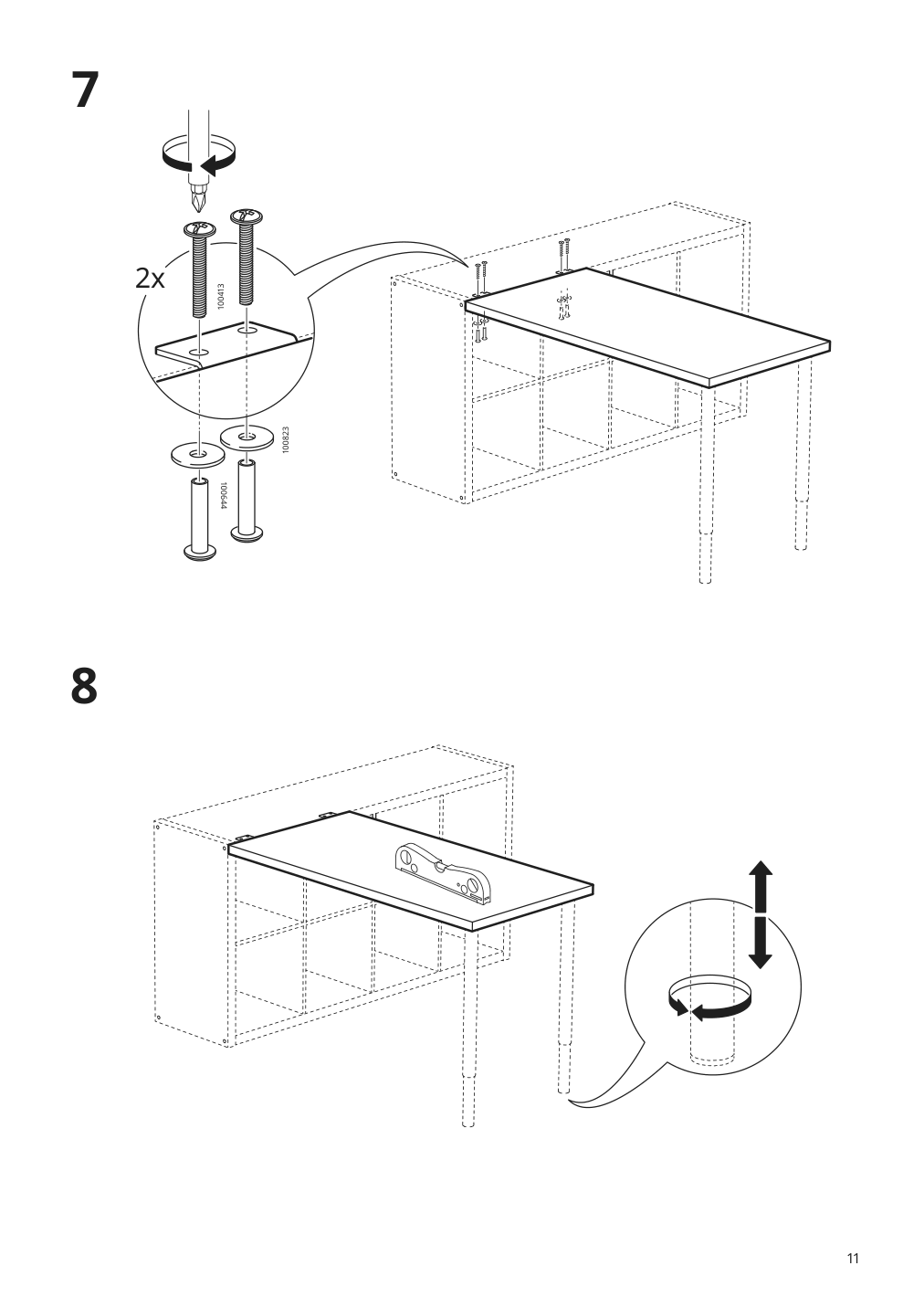 Assembly instructions for IKEA Inlaegg connection hardware | Page 11 - IKEA INLÄGG connection hardware 505.223.75