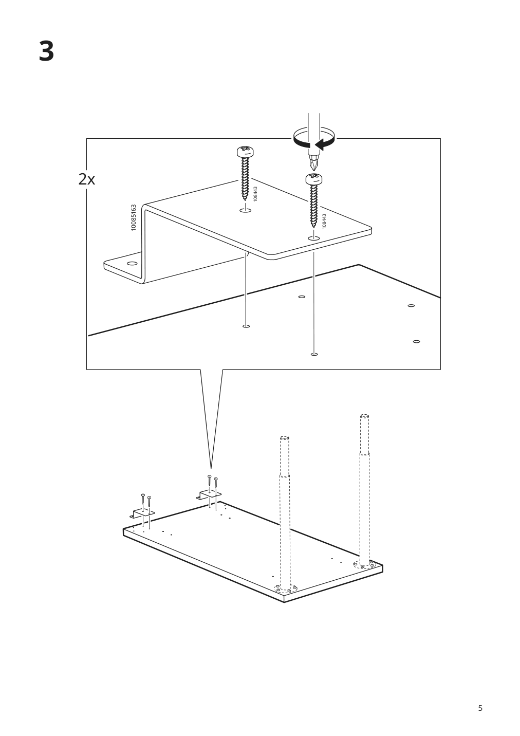 Assembly instructions for IKEA Inlaegg connection hardware | Page 5 - IKEA KALLAX / LAGKAPTEN workstation 794.816.52