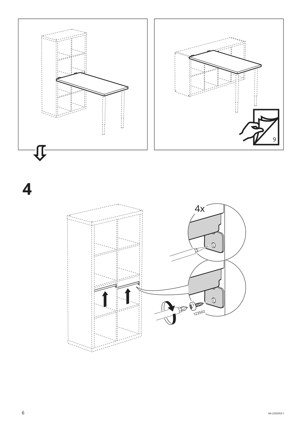 Assembly instructions for IKEA Inlaegg connection hardware | Page 6 - IKEA KALLAX / LINNMON workstation 494.817.00