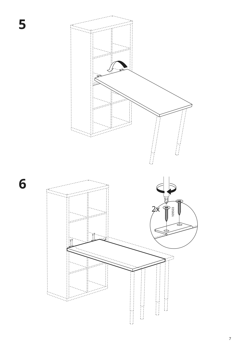 Assembly instructions for IKEA Inlaegg connection hardware | Page 7 - IKEA KALLAX / LAGKAPTEN workstation 294.816.59