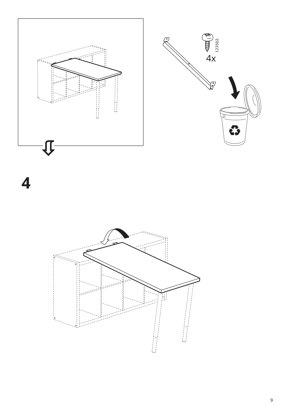 Assembly instructions for IKEA Inlaegg connection hardware | Page 9 - IKEA KALLAX / LAGKAPTEN workstation 494.816.58