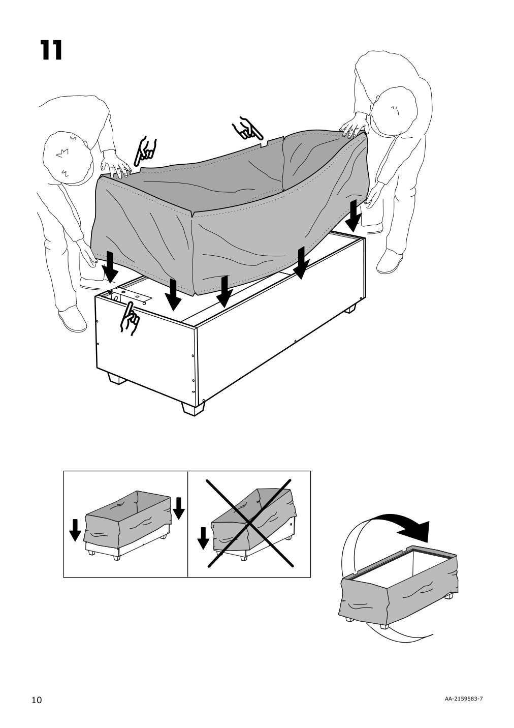 Assembly instructions for IKEA Inndyr storage bench nordvalla beige black | Page 10 - IKEA INNDYR storage bench 604.612.15