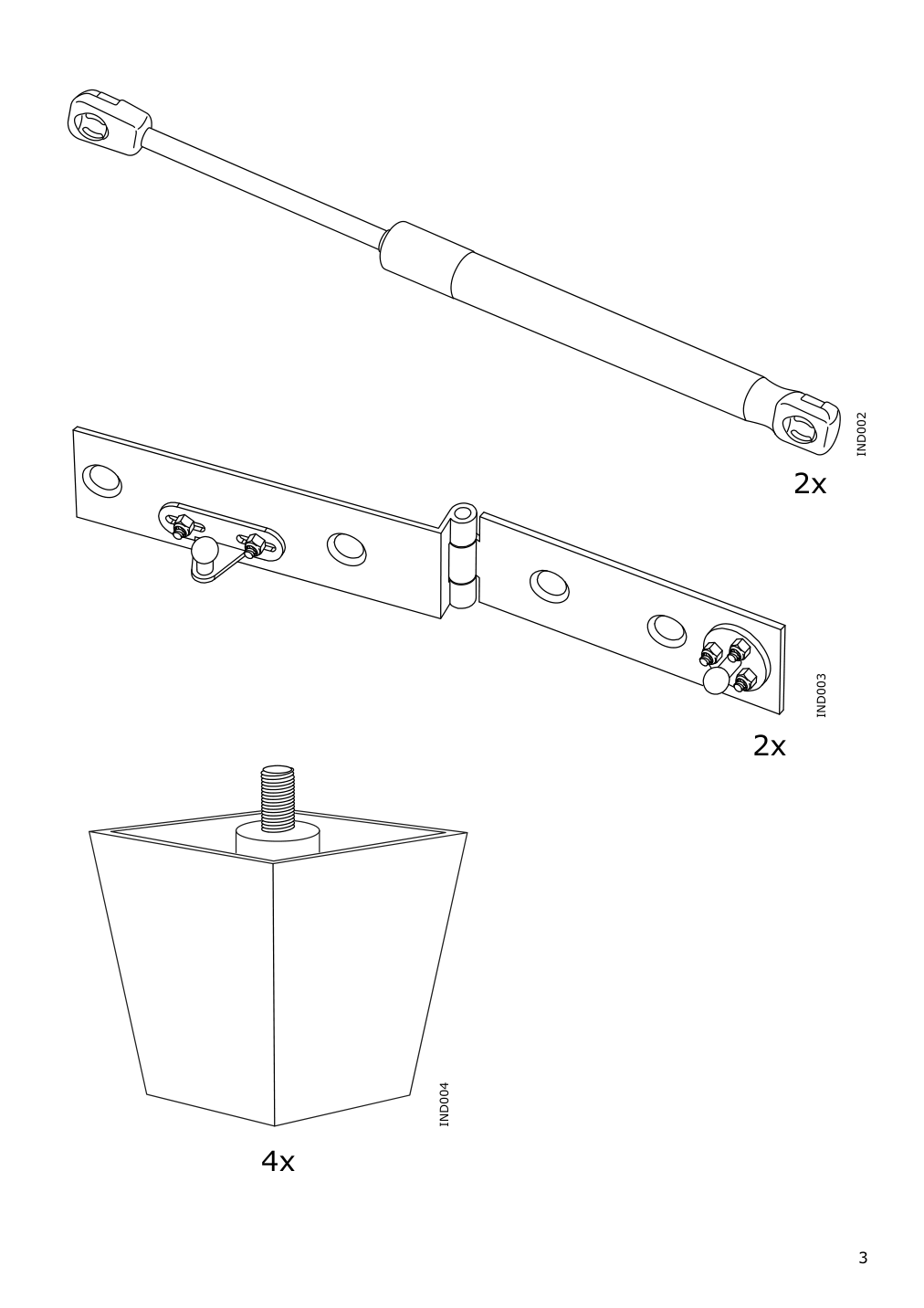 Assembly instructions for IKEA Inndyr storage bench nordvalla beige black | Page 3 - IKEA INNDYR storage bench 604.612.15