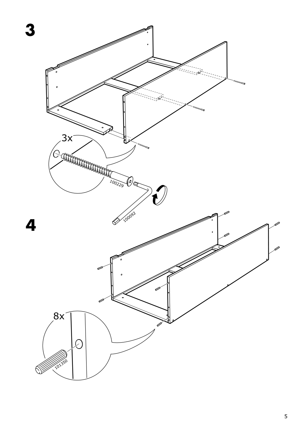 Assembly instructions for IKEA Inndyr storage bench nordvalla beige black | Page 5 - IKEA INNDYR storage bench 604.612.15