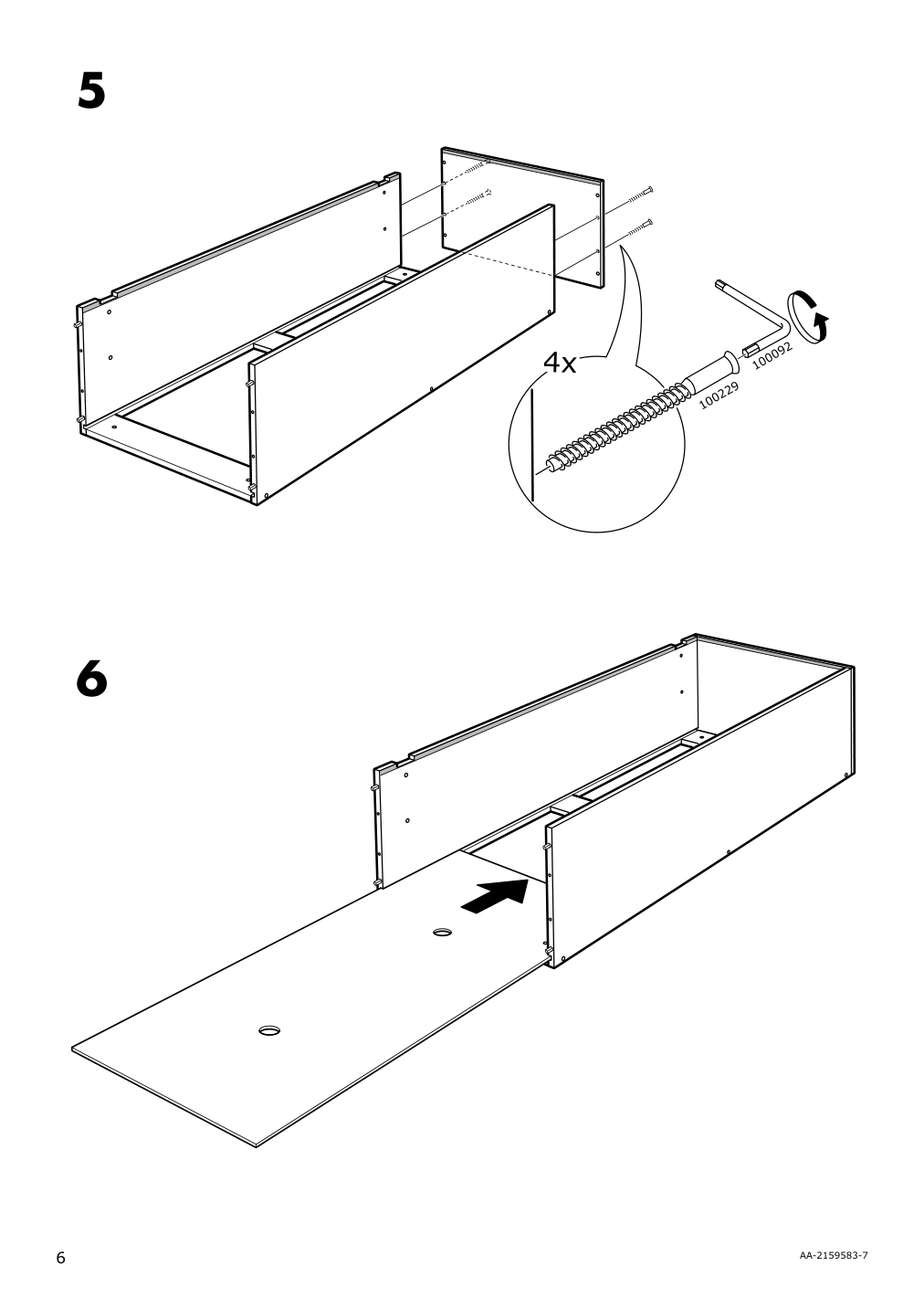 Assembly instructions for IKEA Inndyr storage bench nordvalla beige black | Page 6 - IKEA INNDYR storage bench 604.612.15