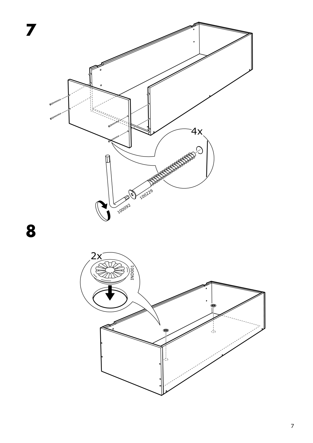 Assembly instructions for IKEA Inndyr storage bench nordvalla beige black | Page 7 - IKEA INNDYR storage bench 604.612.15