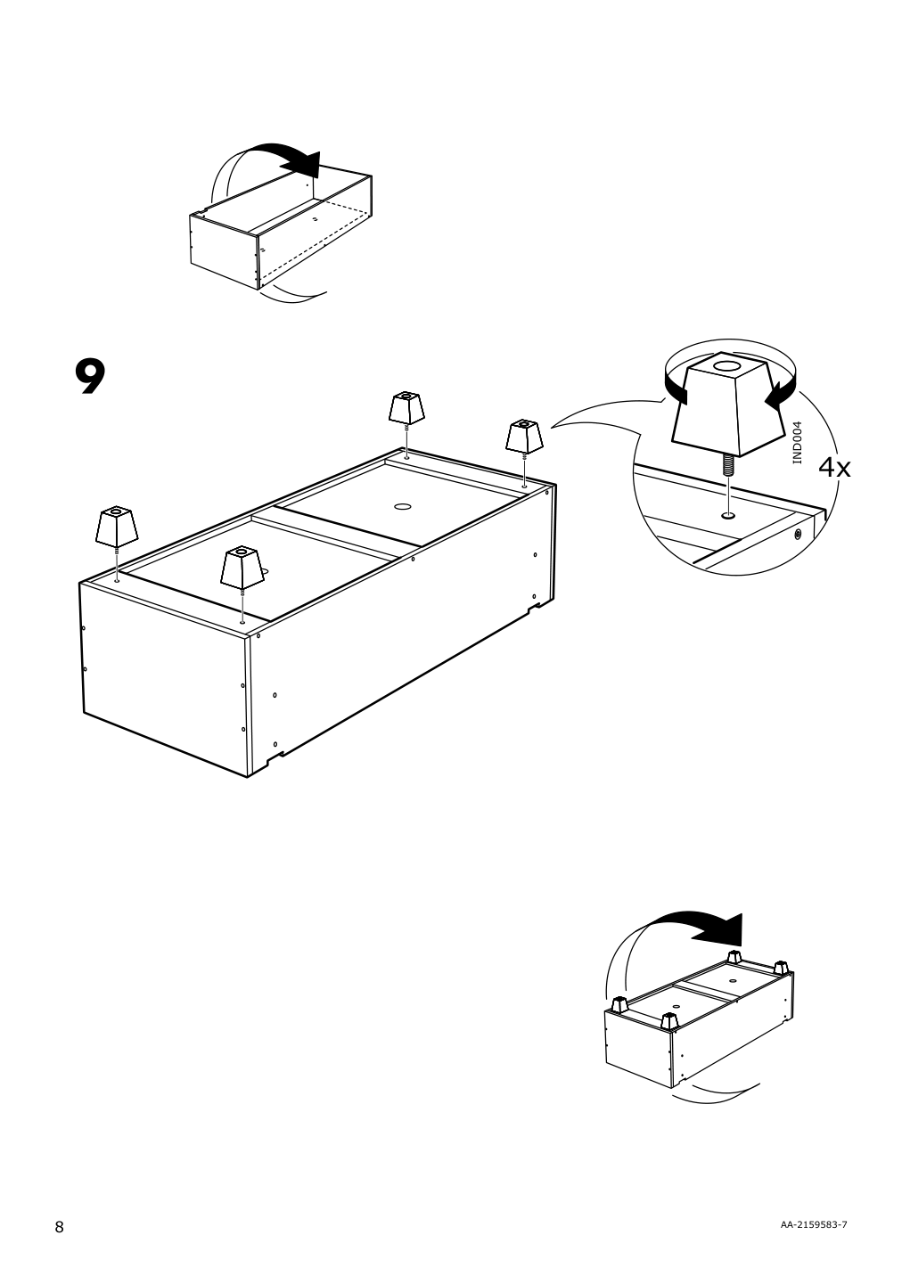 Assembly instructions for IKEA Inndyr storage bench nordvalla beige black | Page 8 - IKEA INNDYR storage bench 604.612.15