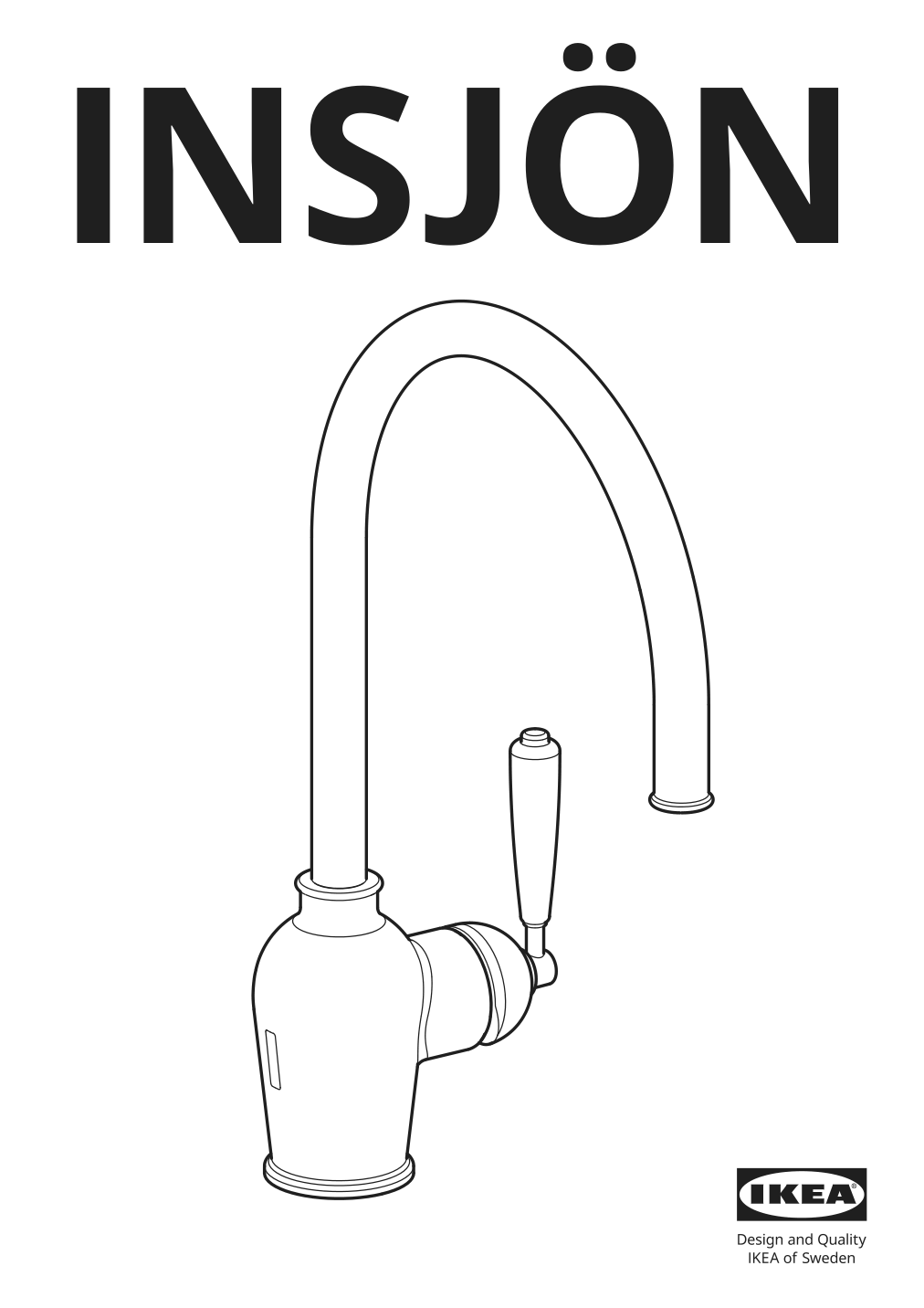 Assembly instructions for IKEA Insjoen kitchen faucet w sensor chrome plated | Page 1 - IKEA INSJÖN kitchen faucet w sensor 303.419.03