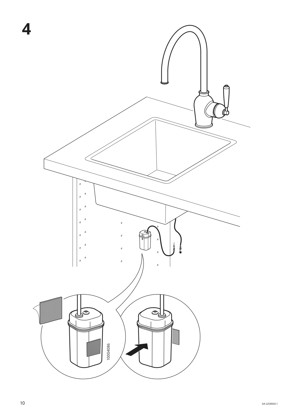 Assembly instructions for IKEA Insjoen kitchen faucet w sensor chrome plated | Page 10 - IKEA INSJÖN kitchen faucet w sensor 303.419.03