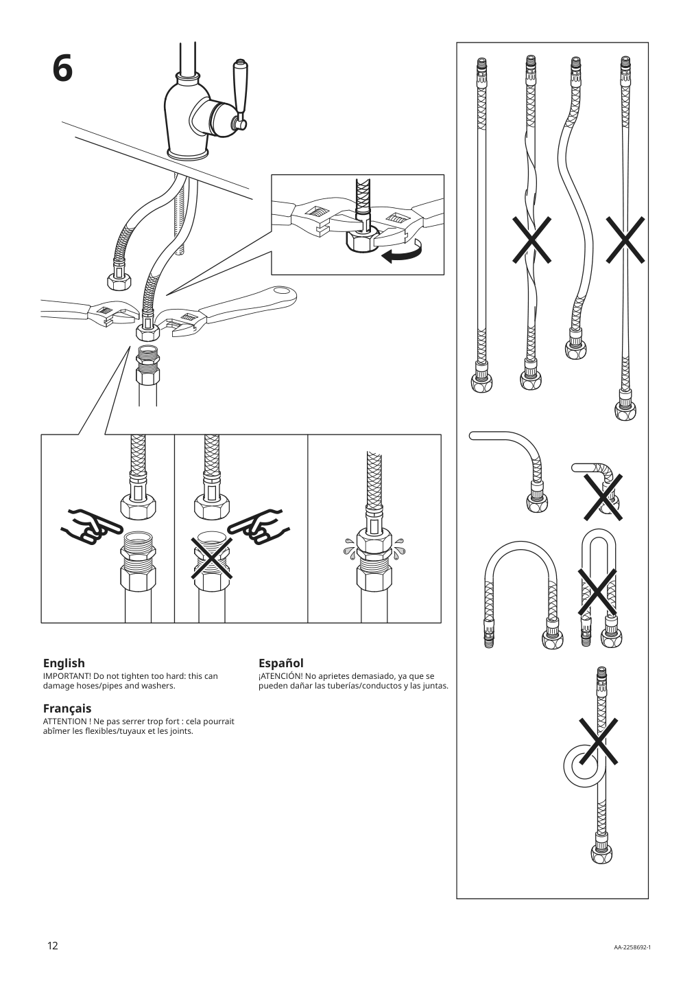 Assembly instructions for IKEA Insjoen kitchen faucet w sensor chrome plated | Page 12 - IKEA INSJÖN kitchen faucet w sensor 303.419.03