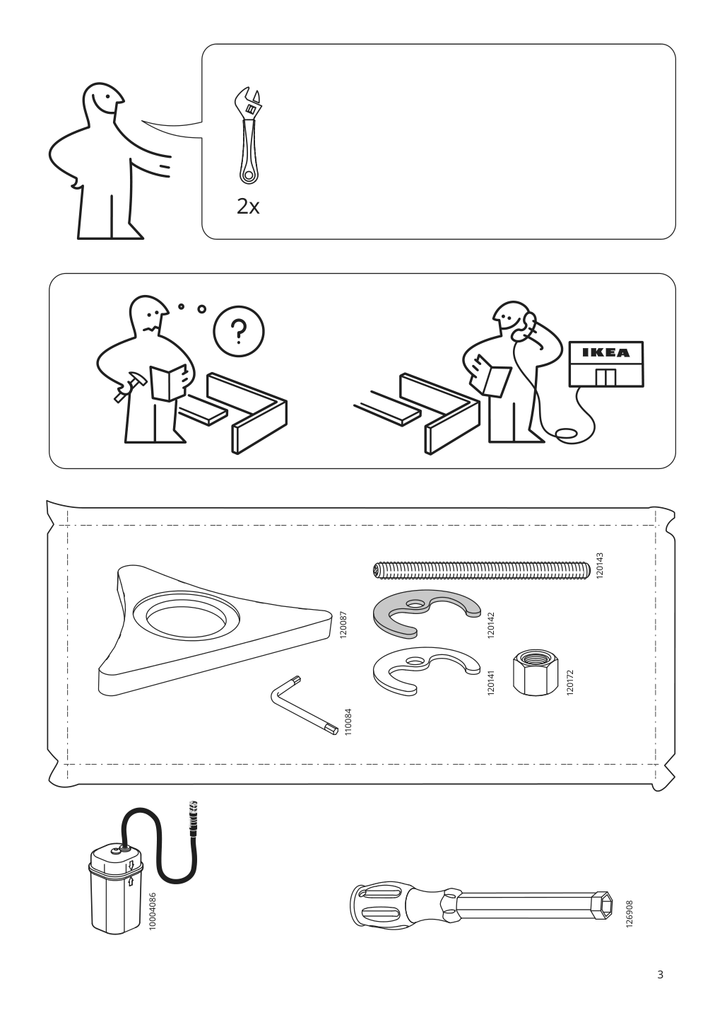 Assembly instructions for IKEA Insjoen kitchen faucet w sensor chrome plated | Page 3 - IKEA INSJÖN kitchen faucet w sensor 303.419.03