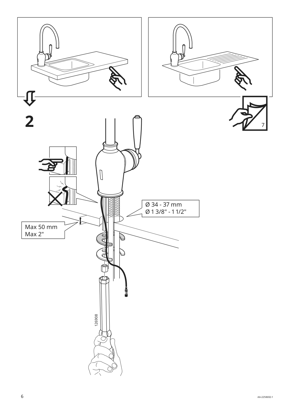 Assembly instructions for IKEA Insjoen kitchen faucet w sensor chrome plated | Page 6 - IKEA INSJÖN kitchen faucet w sensor 303.419.03