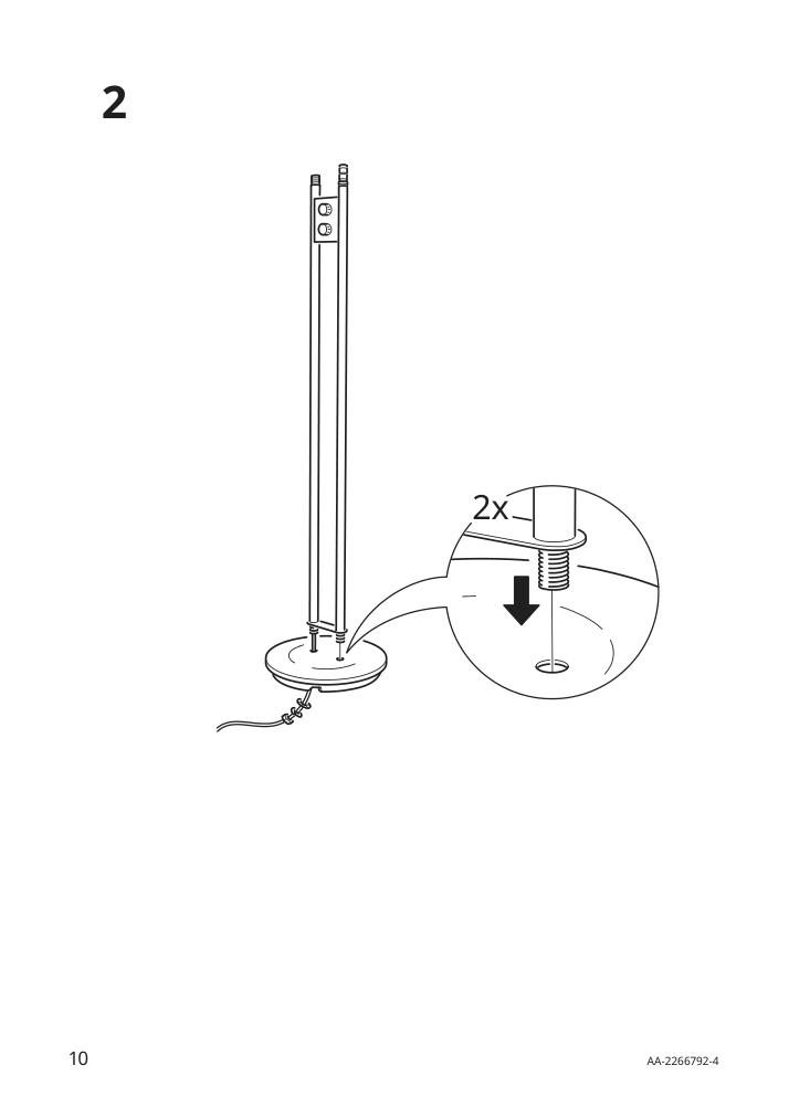 Assembly instructions for IKEA Isjakt led floor uplighter reading lamp dimmable nickel plated | Page 10 - IKEA ISJAKT LED floor uplighter/reading lamp 404.597.08