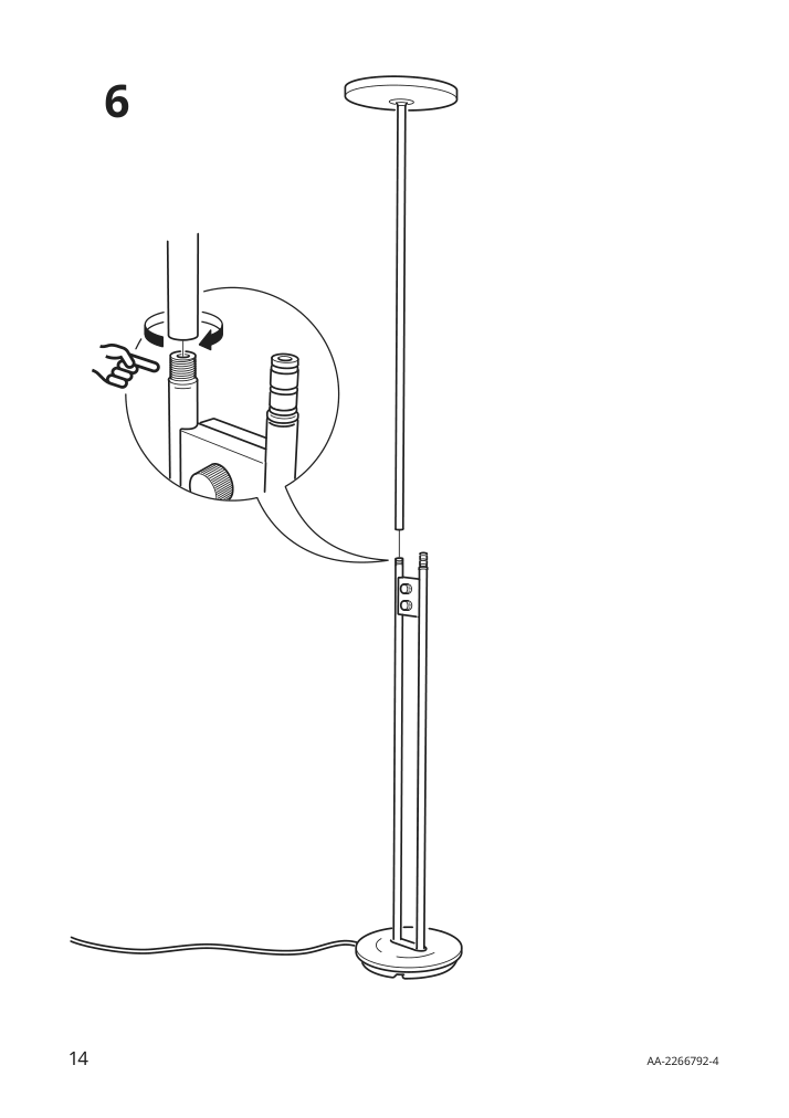 Assembly instructions for IKEA Isjakt led floor uplighter reading lamp dimmable nickel plated | Page 14 - IKEA ISJAKT LED floor uplighter/reading lamp 404.597.08