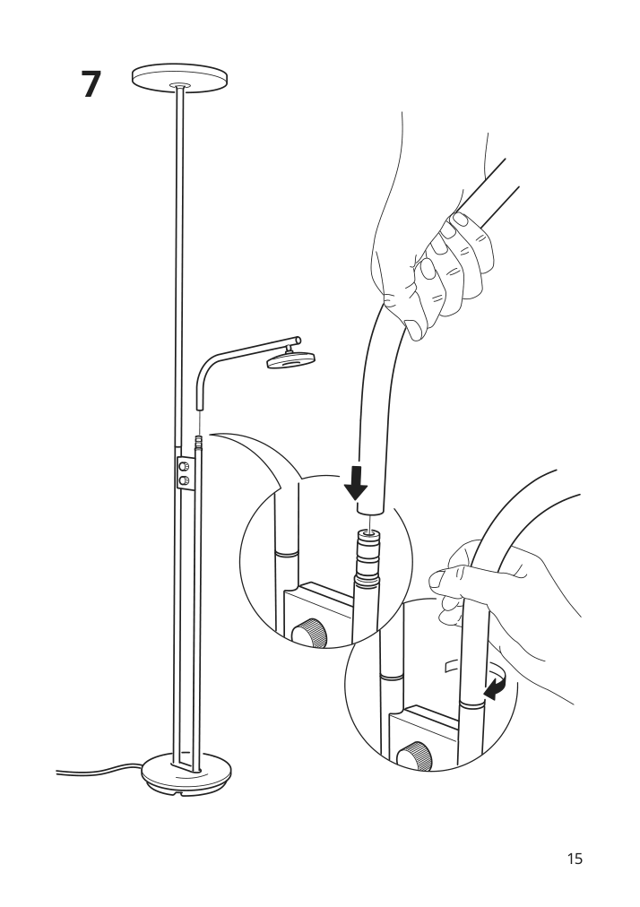 Assembly instructions for IKEA Isjakt led floor uplighter reading lamp dimmable nickel plated | Page 15 - IKEA ISJAKT LED floor uplighter/reading lamp 404.597.08