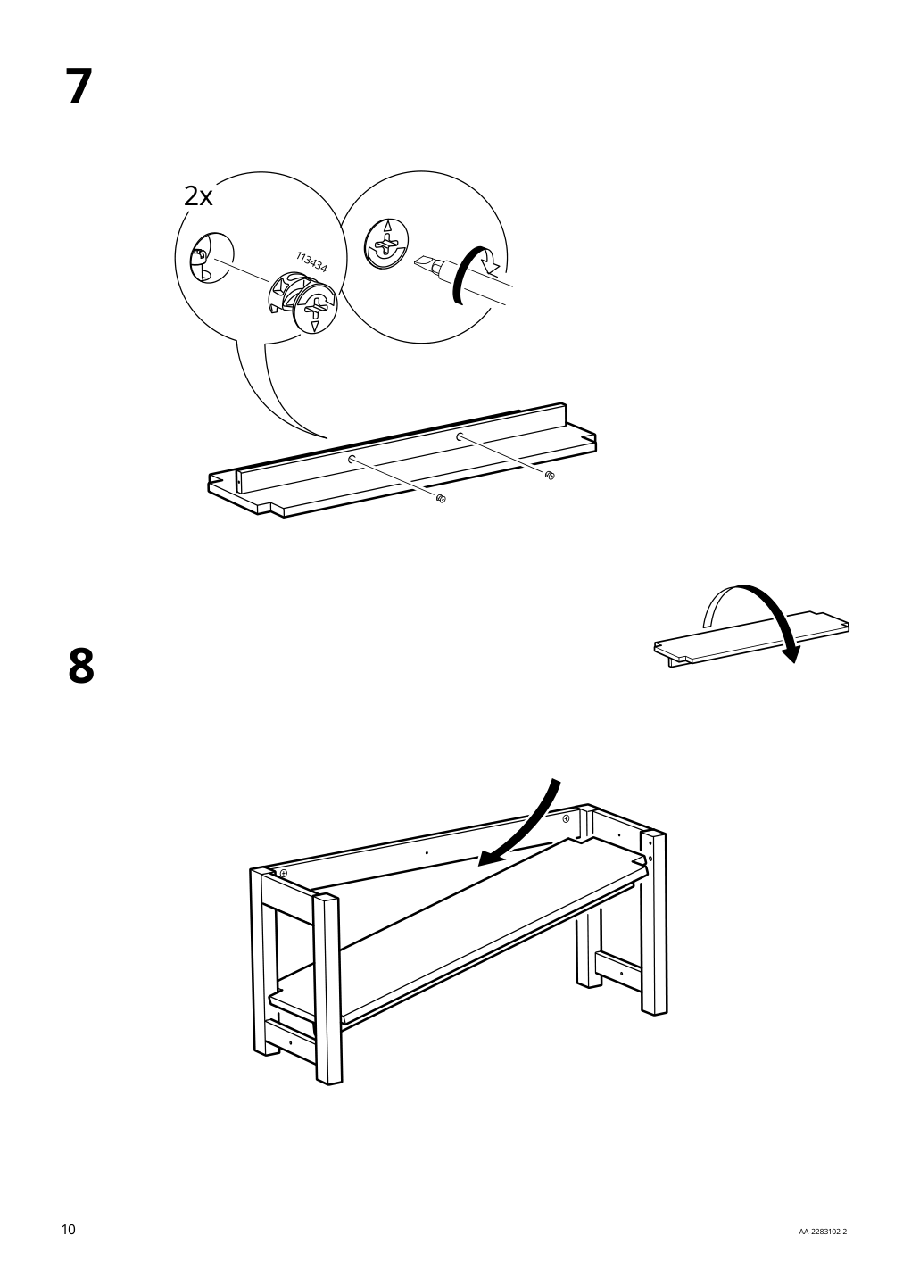 Assembly instructions for IKEA Ivar base on legs pine | Page 10 - IKEA IVAR shelving unit with cabinet 294.223.30