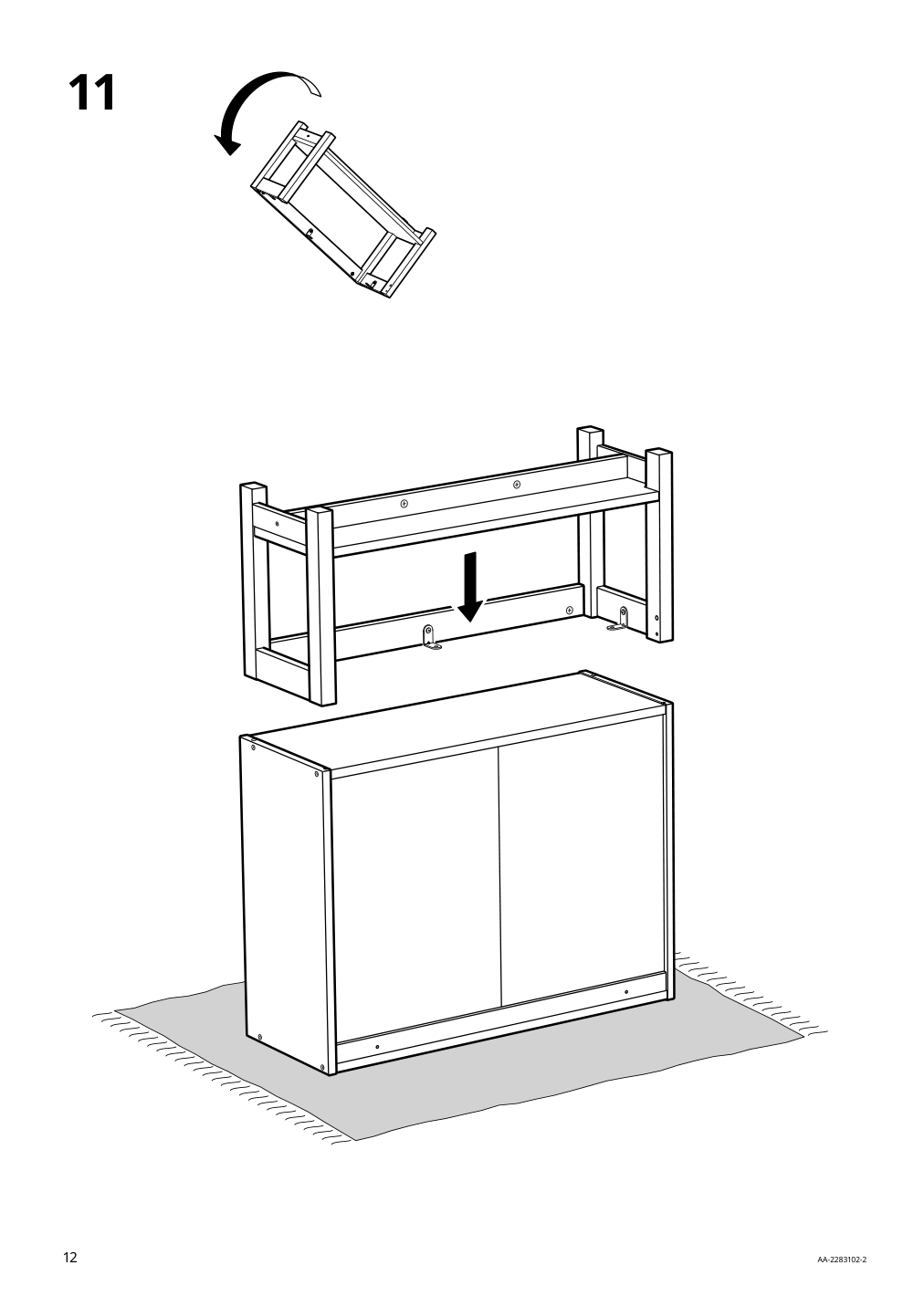 Assembly instructions for IKEA Ivar base on legs pine | Page 12 - IKEA IVAR shelving unit with cabinet 294.223.30