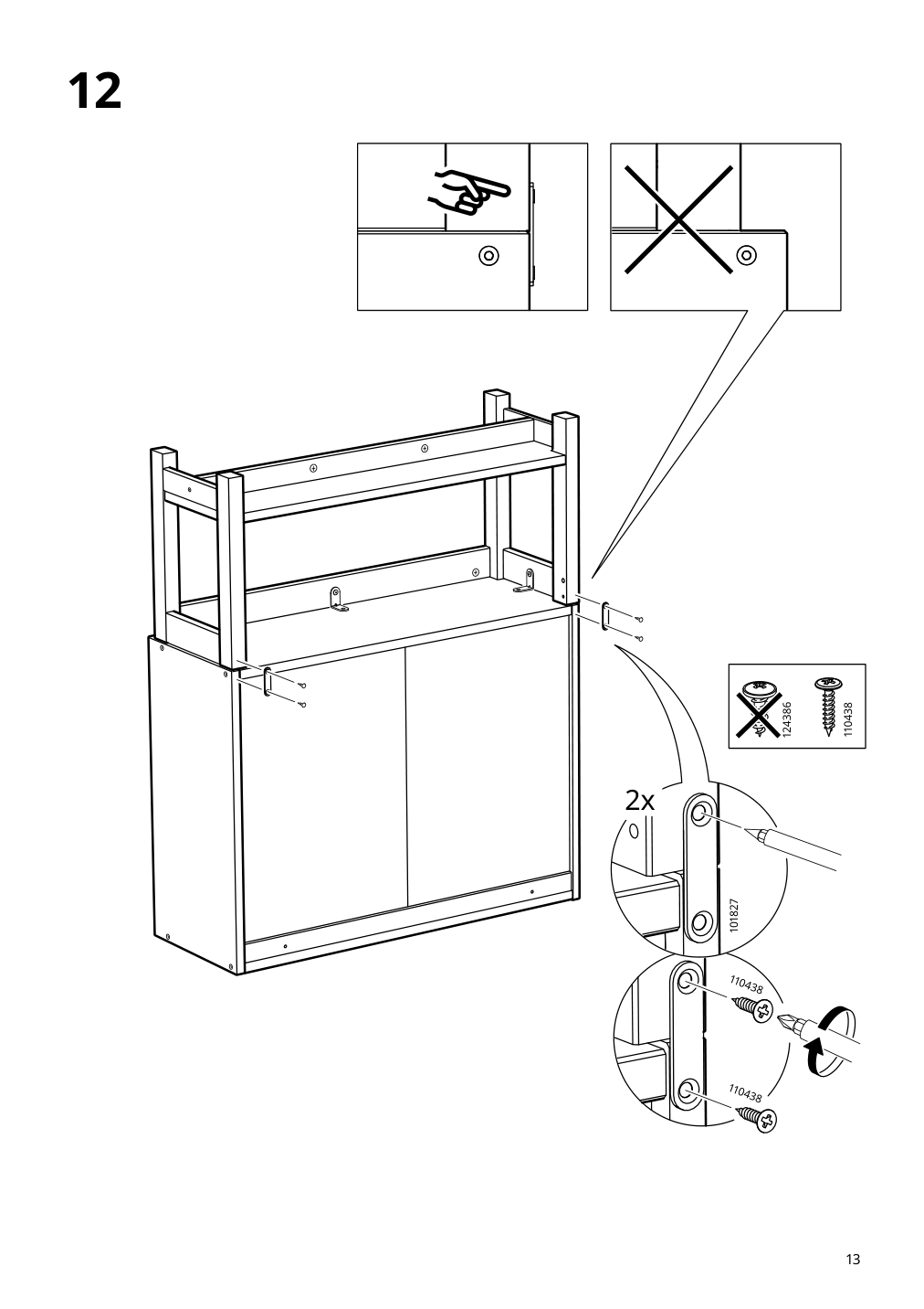 Assembly instructions for IKEA Ivar base on legs pine | Page 13 - IKEA IVAR shelving unit with cabinet 294.223.30