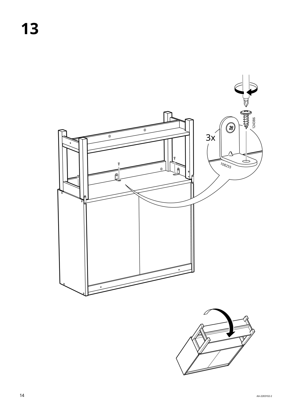 Assembly instructions for IKEA Ivar base on legs pine | Page 14 - IKEA IVAR shelving unit with cabinet 294.223.30