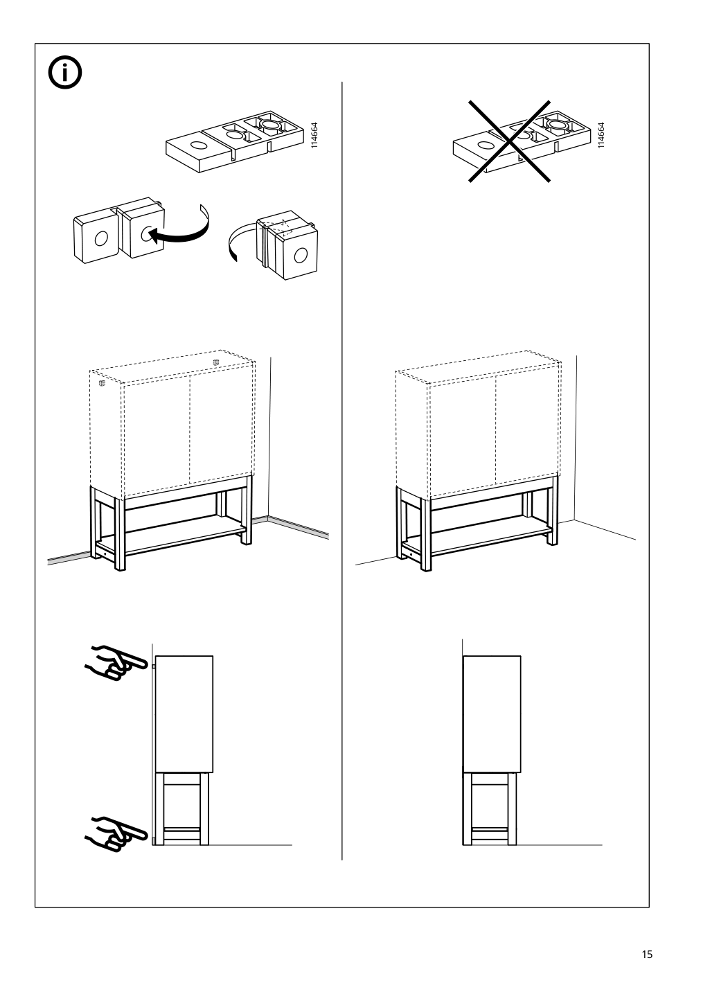 Assembly instructions for IKEA Ivar base on legs pine | Page 15 - IKEA IVAR shelving unit with cabinet 294.223.30