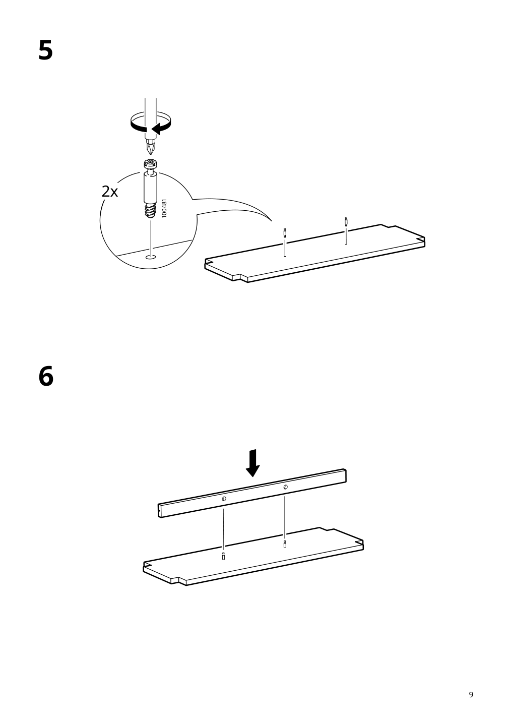 Assembly instructions for IKEA Ivar base on legs pine | Page 9 - IKEA IVAR shelving unit with cabinet 294.223.30