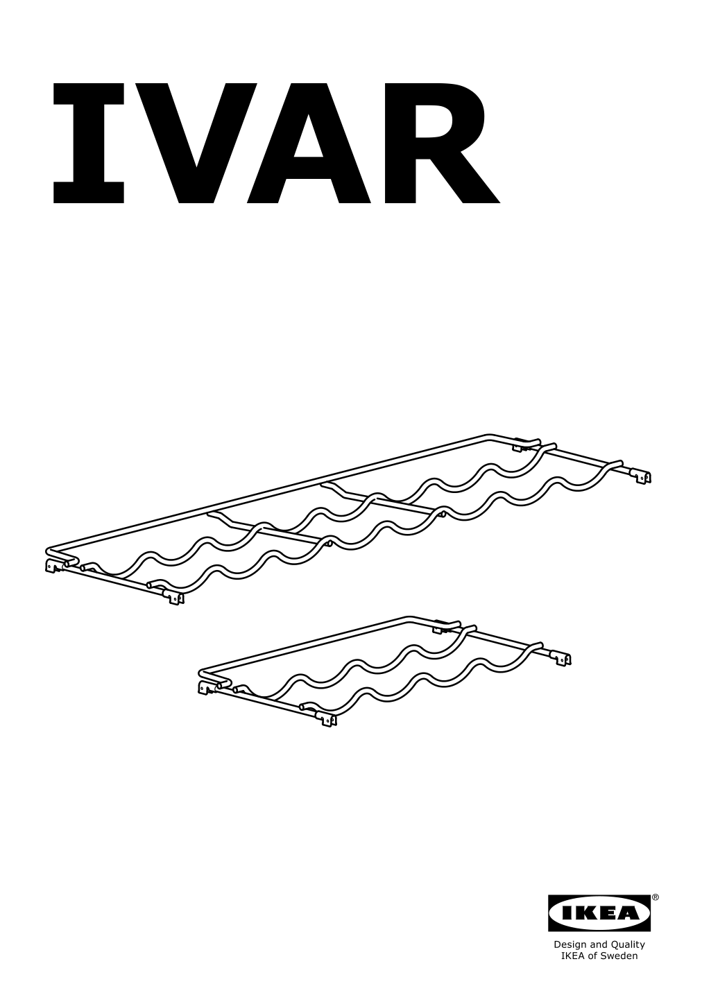 Assembly instructions for IKEA Ivar bottle rack gray | Page 1 - IKEA IVAR bottle rack 403.102.08