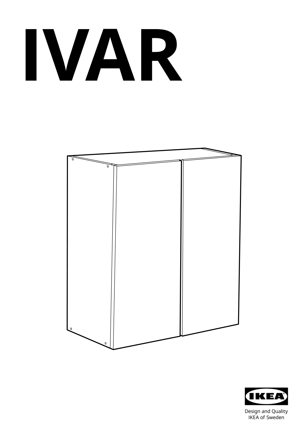 Assembly instructions for IKEA Ivar cabinet pine | Page 1 - IKEA IVAR shelving unit with cabinet 294.223.30