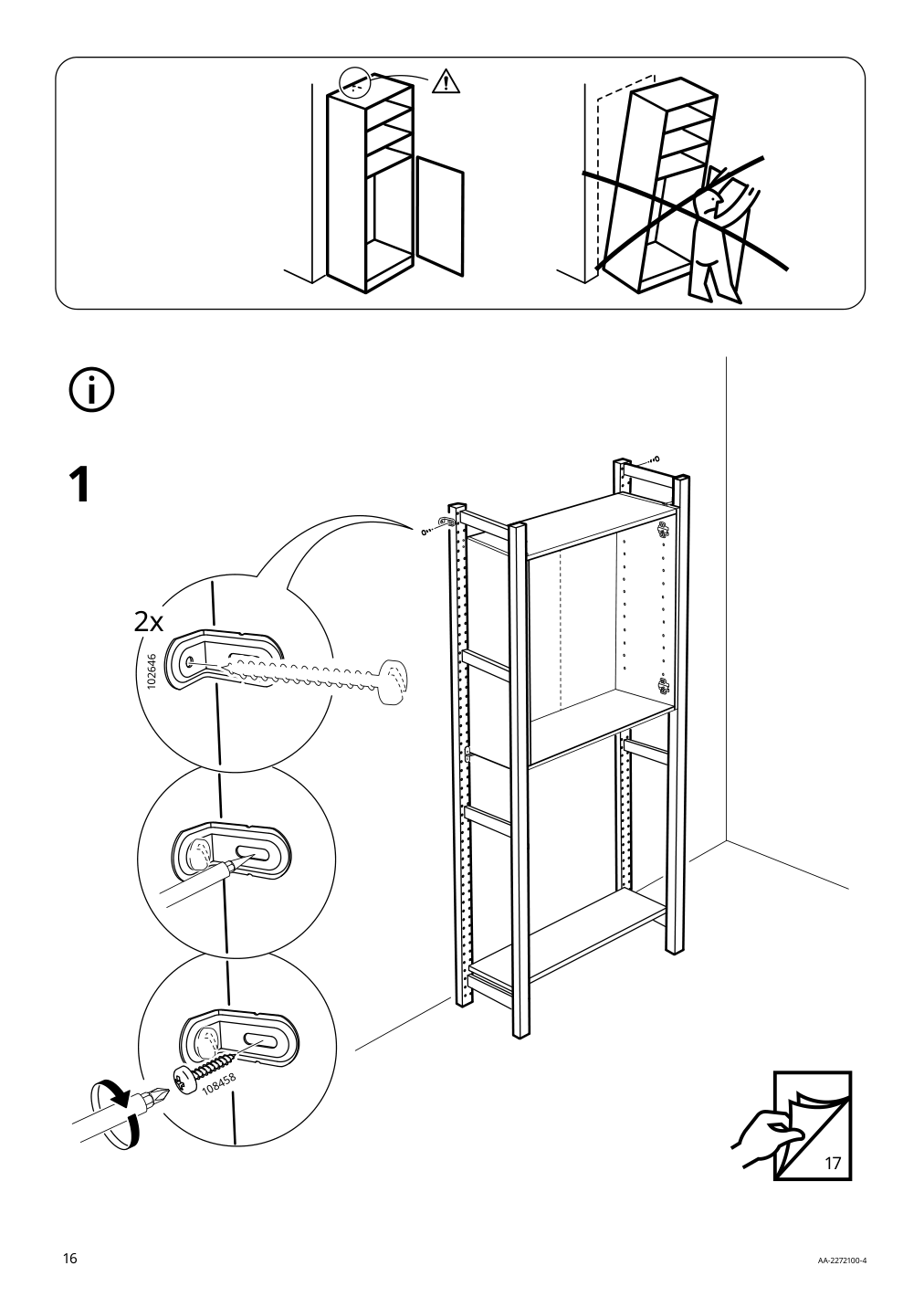 Assembly instructions for IKEA Ivar cabinet pine | Page 16 - IKEA IVAR shelving unit with cabinet 294.223.30