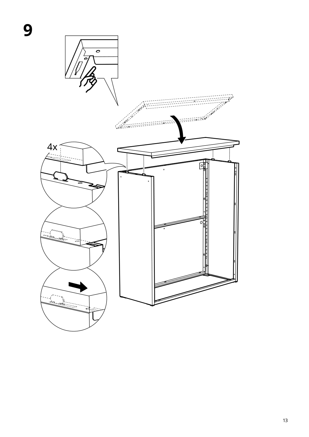 Assembly instructions for IKEA Ivar cabinet with doors gray green mesh | Page 13 - IKEA IVAR cabinet with doors 895.081.18