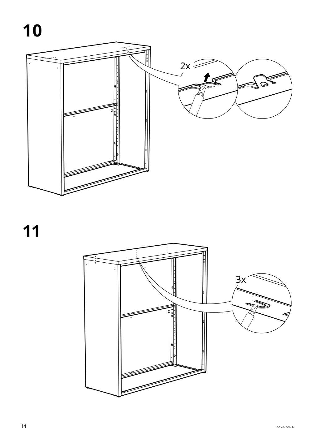 Assembly instructions for IKEA Ivar cabinet with doors gray green mesh | Page 14 - IKEA IVAR cabinet with doors 895.081.18