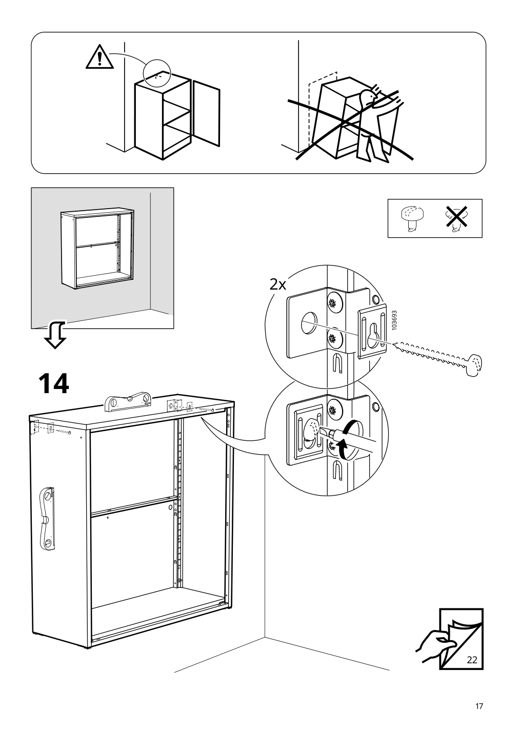 Assembly instructions for IKEA Ivar cabinet with doors gray green mesh | Page 17 - IKEA IVAR cabinet with doors 895.081.18