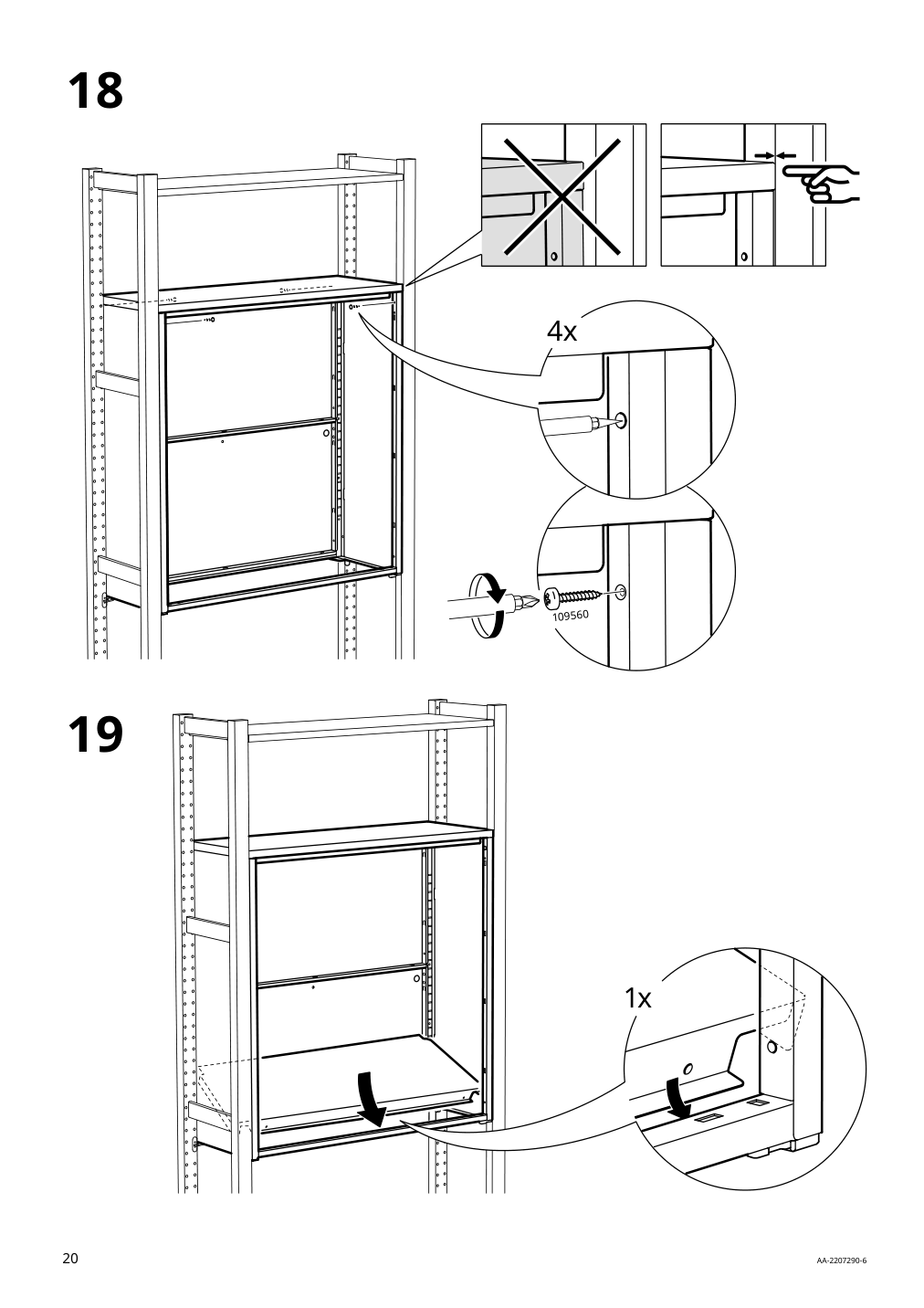 Assembly instructions for IKEA Ivar cabinet with doors gray green mesh | Page 20 - IKEA IVAR cabinet with doors 895.081.18