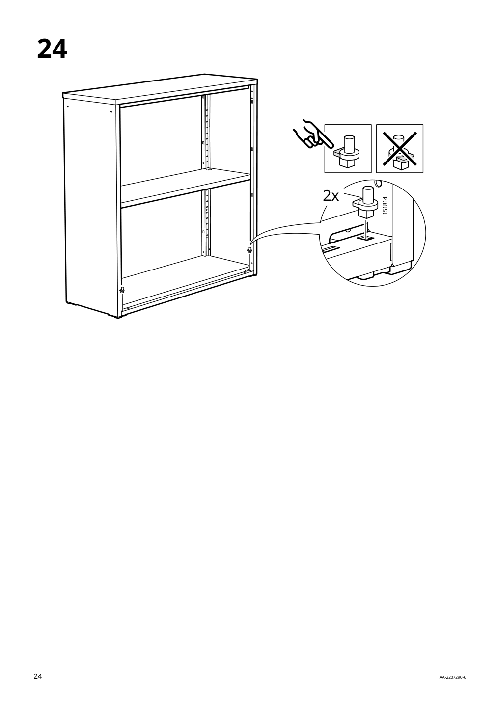 Assembly instructions for IKEA Ivar cabinet with doors gray green mesh | Page 24 - IKEA IVAR cabinet with doors 895.081.18